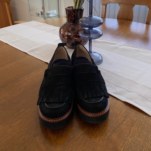 Stuart Weitzman Shoes - Stuart Weitzman black fringed loafers size 6